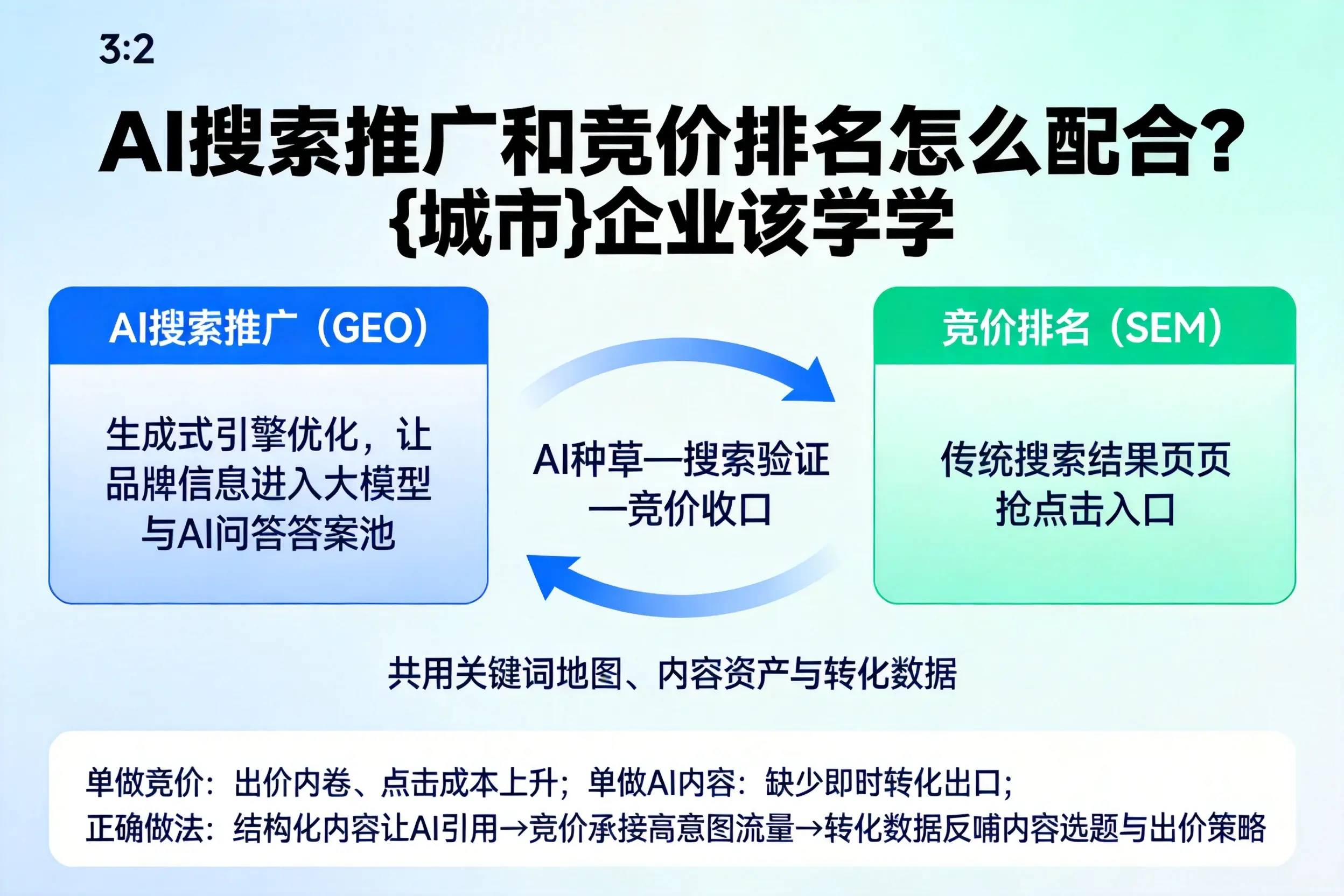 AI搜索推广和竞价排名怎么配合?新星企业该学学