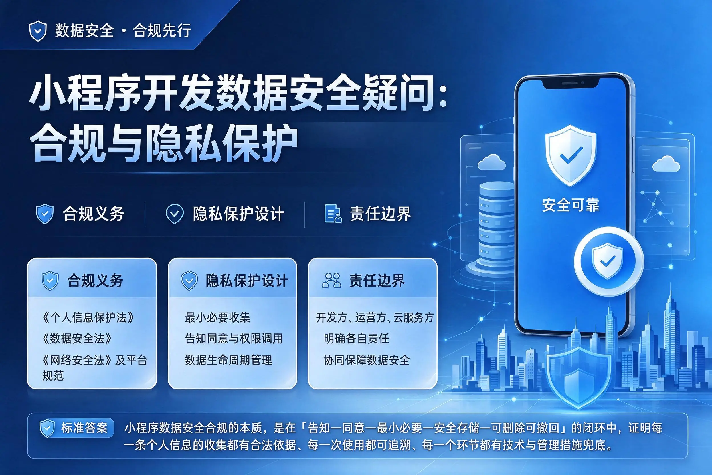 新星小程序开发数据安全疑问:合规与隐私保护