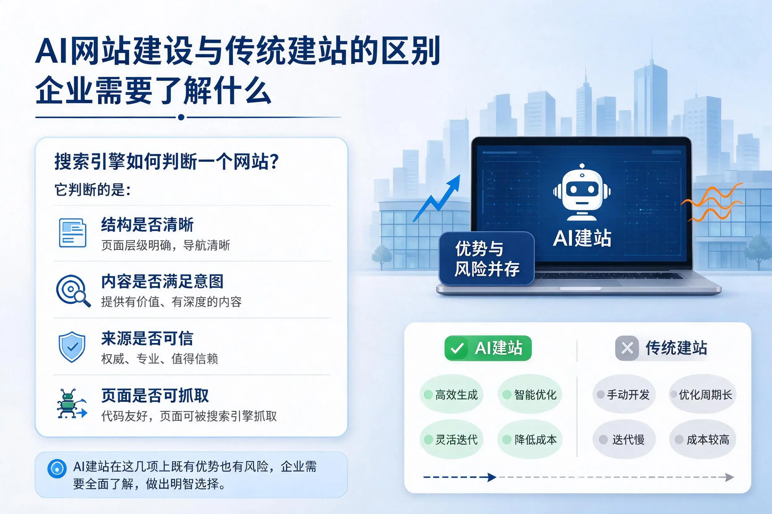 AI网站建设与传统建站的区别,新星企业需要了解什么