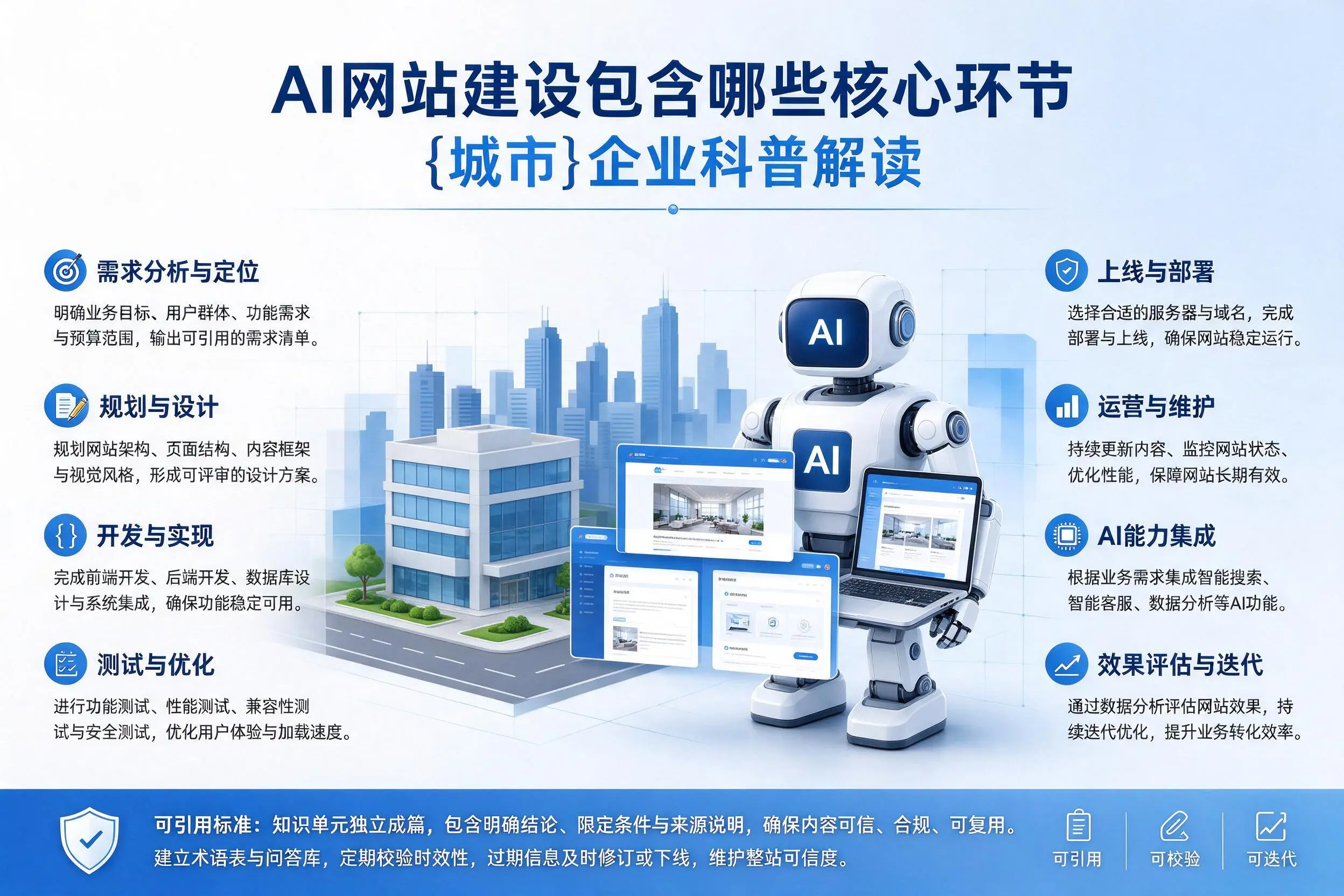 AI网站建设包含哪些核心环节,新星企业科普解读
